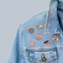 I Heart Cookies Enamel Pin in Pink and Green