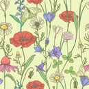 Fashionable Modern Meadow Flowers Wallpaper