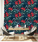 Elegant Berries and Flowers Wallpaper Fashionable
