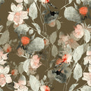 Dark Green Floral Wallpaper