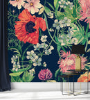 Dark Wallpaper with Poppies