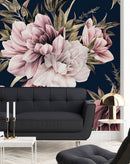 Modish Modern Dark Floral Wallpaper