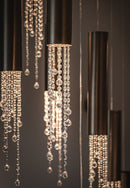 Hanging Crystal Light Fixture for Lobby, Staircase, Stairwell