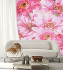 Modish Pink Flowers Wallpaper Fashionable