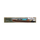 Welcome to the Lake Vintage Boat | Wall Art Print on Real Wood