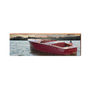 Lake Pepin Lake City, MN Vintage Boat Sunset | Wall Art Print on Real Wood