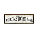 Welcome to the Lake Sign | Wall Art Print on Real Wood