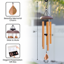 Gift Bundle - Memorial Wind Chimes – Whispering Hearts™ Collection – Rose Gold - Memorial Heart Included 28”