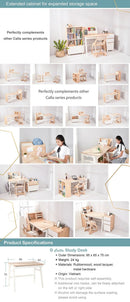 Calla Solid Wood Growth Desk - Flat-Storage Drawer - Natural Color