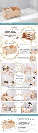 calla Solid Wood Jigsaw Shelf with Removable Legs