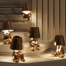 The Italian Brothers Thinker Lamp Gold | Decorative Table & Desk Lamp