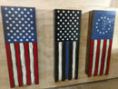 Long Slim “Half” American Flag Wooden Gun Storage Case