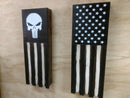 Long Slim “Half” American Flag Wooden Gun Storage Case