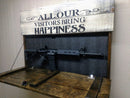 LARGE “VISITORS BRING HAPPINESS” GUN CONCEALMENT WALL ART