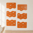Indoor Rock Wall with Cloud-Shaped Panels & Wooden Climbing Holds for Kids 3-10