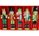 Christmas Nutcracker Set. Wizardi Classic Wooden Festive Decoration F07M14-15-N01626
