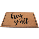 Hey Y'all Natural Coir Doormat With Non slip – 28'' x 18'' Outdoor and Indoor