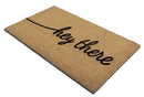 Hey There Natural Coir Fiber Doormat, Anti-Slip PVC Mat Back 28" x 18"