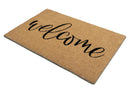 Natural Coir Doormat with Non-Slip Backing - 28 x 18 - Outdoor / Indoor - Natural