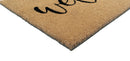 Natural Coir Doormat with Non-Slip Backing - 28 x 18 - Outdoor / Indoor - Natural