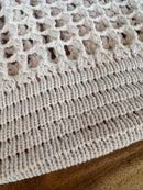 Cream Knitted Beach Bag