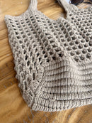 Cream Knitted Beach Bag