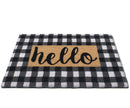Hello Collection Natural Coir 28 in. x 18 in. Non Slip Indoor and Outdoor