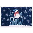 Let It Snow Winter Door Mat 28 in. x 18 in. Snowflake Outdoor Doormat