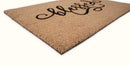 Blessed  Natural Coir Fiber Doormat, Anti-Slip PVC Mat Back | 28” x 18