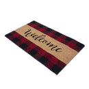 Welcome " Front Doormat With Non Slip Rubber ,Red/Black Outdoor mat