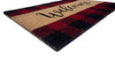 Welcome " Front Doormat With Non Slip Rubber ,Red/Black Outdoor mat