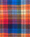 Rainbow of Color Heathered Plaid Flannel Infinity or Blanket Scarf