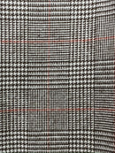 Dark Brown and Cream with Burnt Orange Glen Check Plaid Flannel Infinity or Blanket Scarf