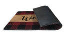 Welcome " Front Doormat With Non Slip Rubber ,Red/Black Outdoor mat