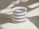 Rippled Plant Pot with Drainage – Modern Organic Indoor Planter with Saucer, 3D Printed Wavy Pot for Houseplants - BRIM