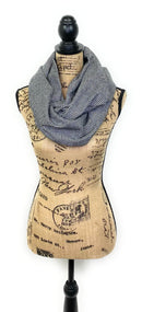 Classic Black and White Houndstooth Flannel Infinity or Blanket Scarf