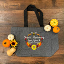 Claire's Apothecary Fall Wreath Embroidered Tote Bag - Outlander Inspiration