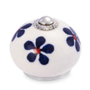 Mascot Hardware Anemone 1-5/8 in. (42mm) Blue & White Drawer Cabinet Knob