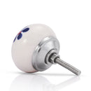 Mascot Hardware Anemone 1-5/8 in. (42mm) Blue & White Drawer Cabinet Knob