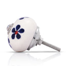 Mascot Hardware Anemone 1-5/8 in. (42mm) Blue & White Drawer Cabinet Knob
