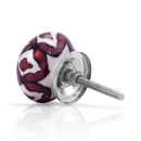 Brown Leaves 1-31/50 in. White & Brown Cabinet Knob (Pack of 10)