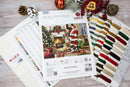Santa Interior Christmas Fireside Counted Cross Stitch Kit by Luca-S BU5100L