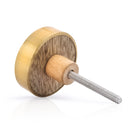 Mascot Hardware Faux Fur 1-3/5 in. Black and White Drawer Cabinet Knob