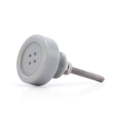 Mascot Hardware Buttoned 1-11/50 in. (31mm) Grey Drawer Cabinet Knob