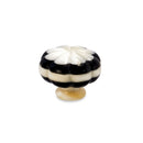 Mascot Hardware Melon Shaped 1-1/2 in. (38mm) Black & Cream Resin Cabinet Knob