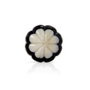 Mascot Hardware Melon Shaped 1-1/2 in. (38mm) Black & Cream Resin Cabinet Knob