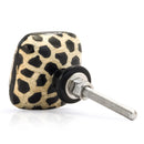 Mascot Hardware Stone Pattern Flat 1-3/8 in. (35mm) Black & Yellow Resin Drawer Cabinet Knob