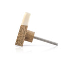 Mascot Hardware Aurora 1-8/9 in. Triangle Wood & White Drawer Cabinet Knob
