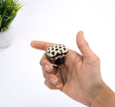 Mascot Hardware Stone Pattern Flat 1-3/8 in. (35mm) Black & Yellow Resin Drawer Cabinet Knob