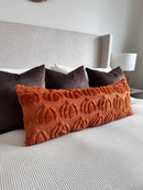 Oversized Burnt Orange Pumpkin Lumbar Pillow Cover 14x36”